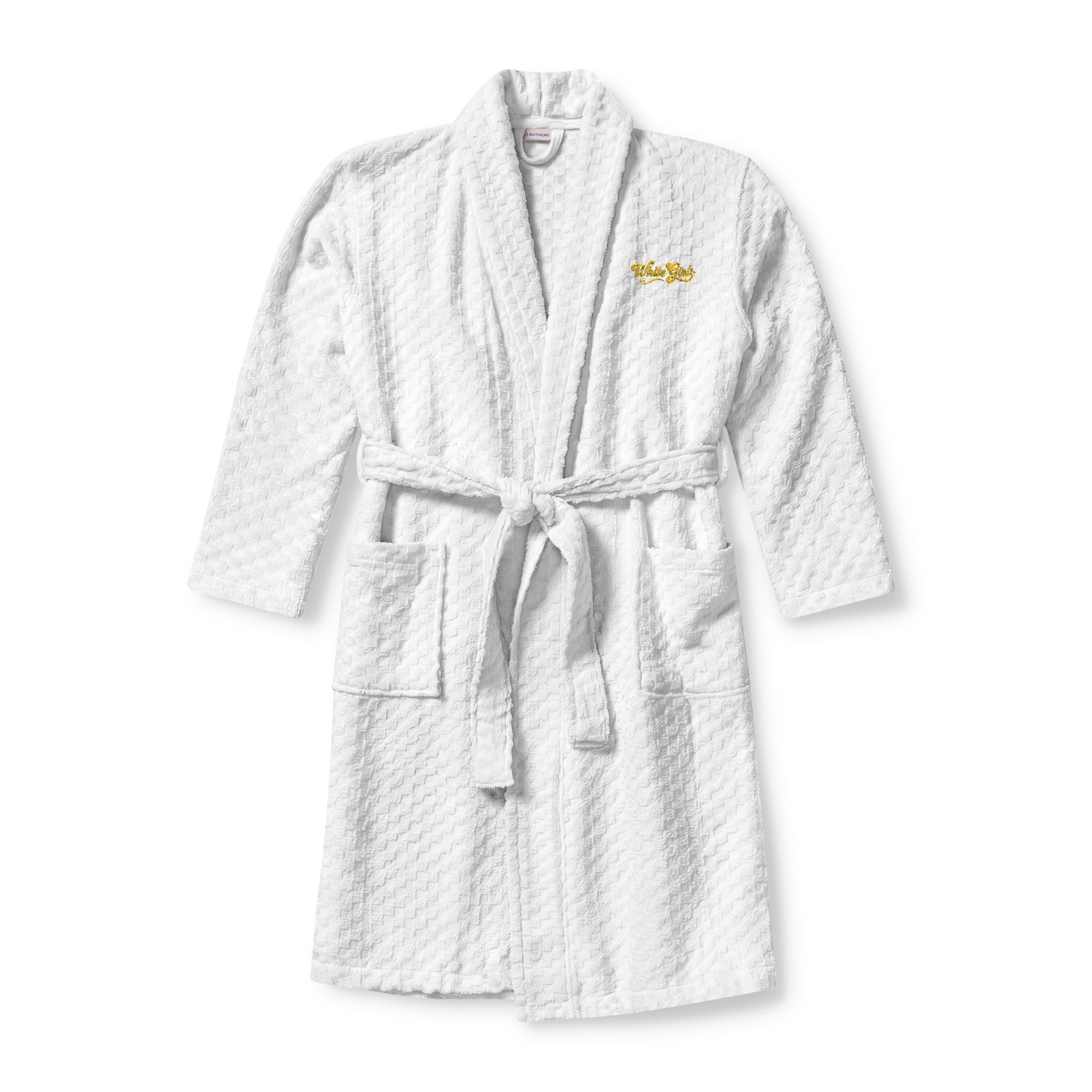 White Girl Embroidered Shawl Robe