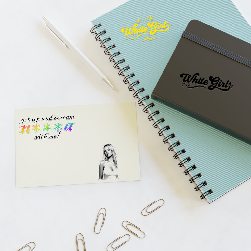 White Girl Vinyl Sticker Sheet