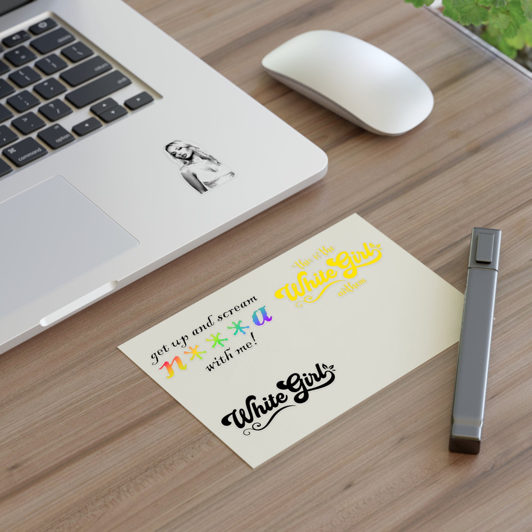 White Girl Vinyl Sticker Sheet