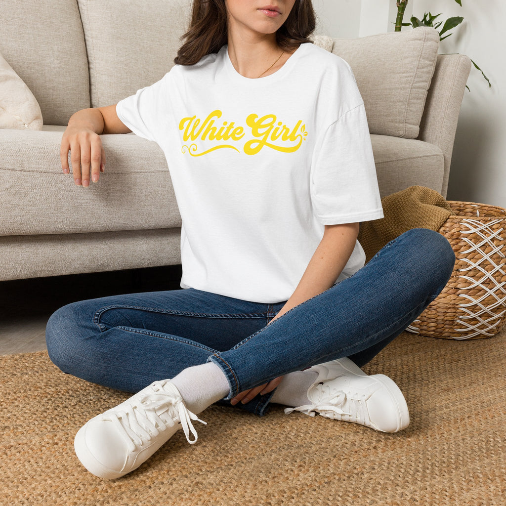 White Girl Poster T-Shirt