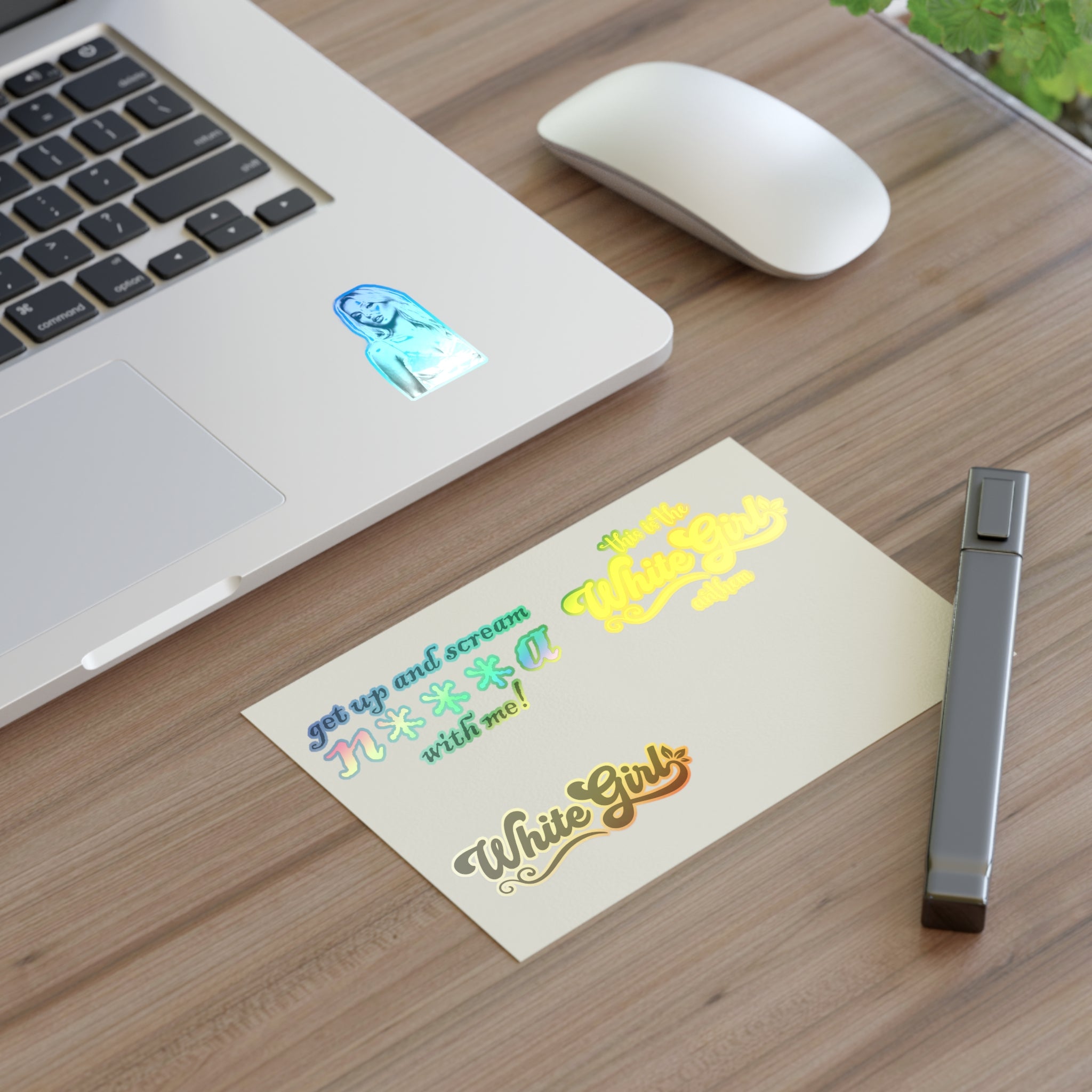 White Girl Vinyl Sticker Sheet