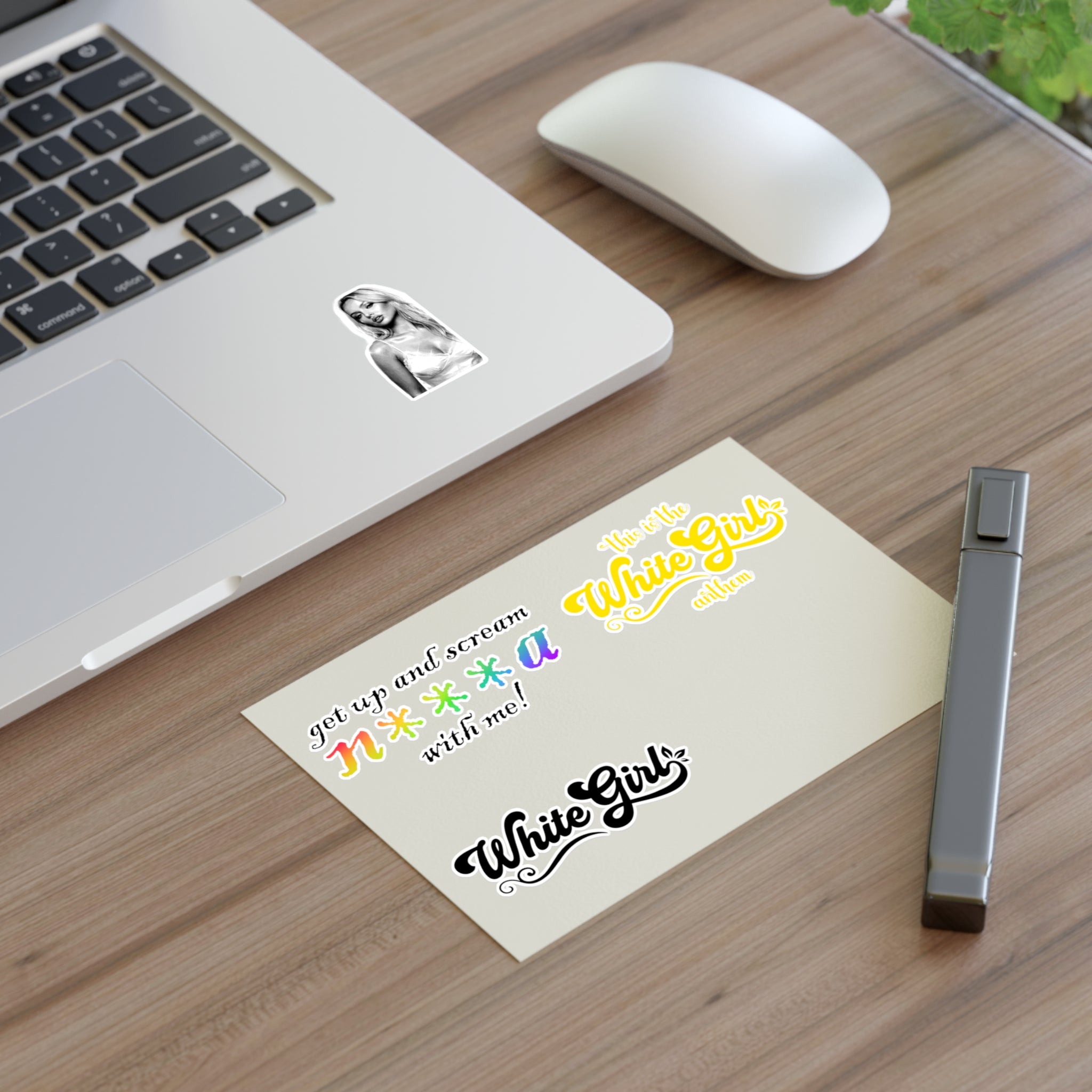 White Girl Vinyl Sticker Sheet