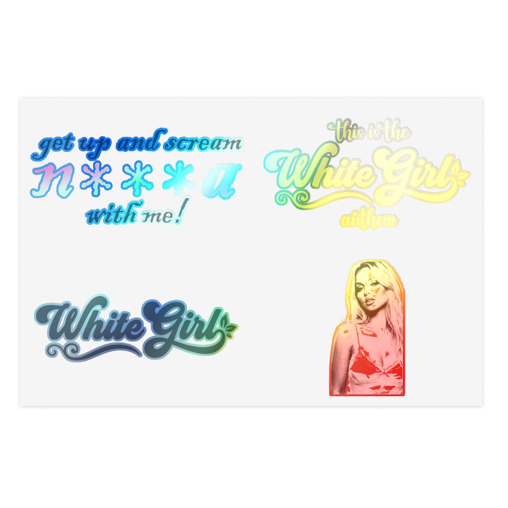 White Girl Vinyl Sticker Sheet